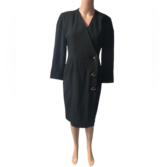 RICKEY FREEMAN for TERI JON vintage 1990s sheath dress business workwear size 4 - Picture 3 of 11